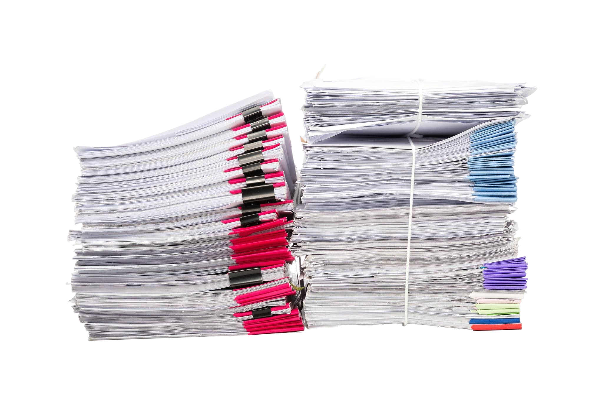 stack papers against white background Sky Resources Regulatory Services