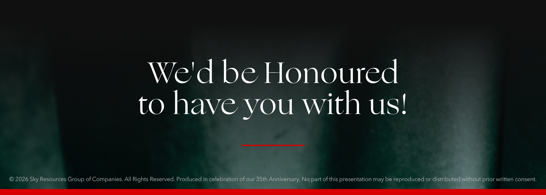 35th Anniversary - Sky Resources